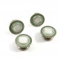 Deco Silvertone Mother Pearl Green Snap Link Cufflinks by Snap Link 103114k