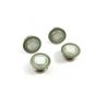 Deco Silvertone Mother Pearl Green Snap Link Cufflinks by Snap Link 103114k