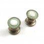 Deco Silvertone Mother Pearl Green Snap Link Cufflinks by Snap Link 103114k