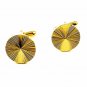 Goldtone Round Cufflinks Unmarked 100714f