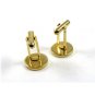 Goldtone Round Cufflinks Unmarked 100714f