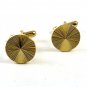 Goldtone Round Cufflinks Unmarked 100714f