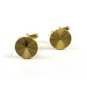 Goldtone Round Cufflinks Unmarked 100714f