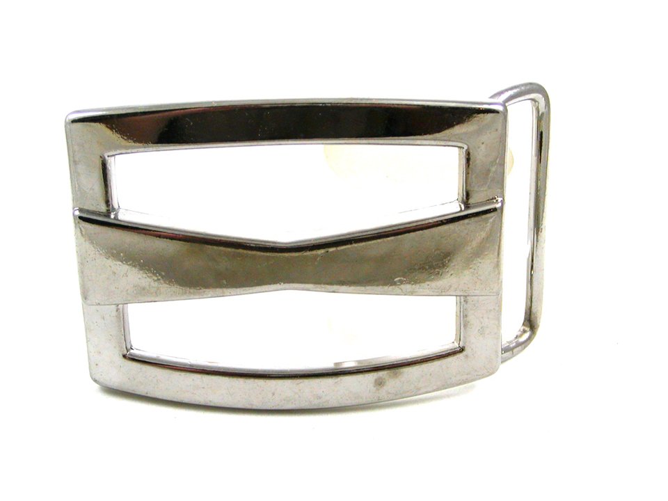 Marked R in Circle Silvertone Belt Buckle 10272013