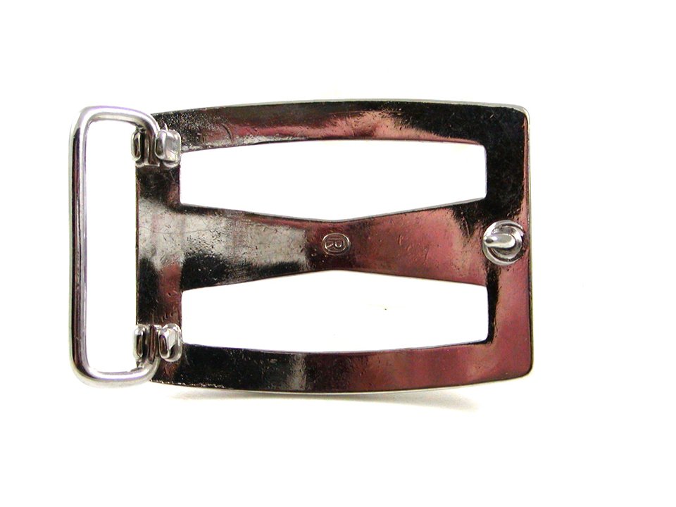 Marked R in Circle Silvertone Belt Buckle 10272013