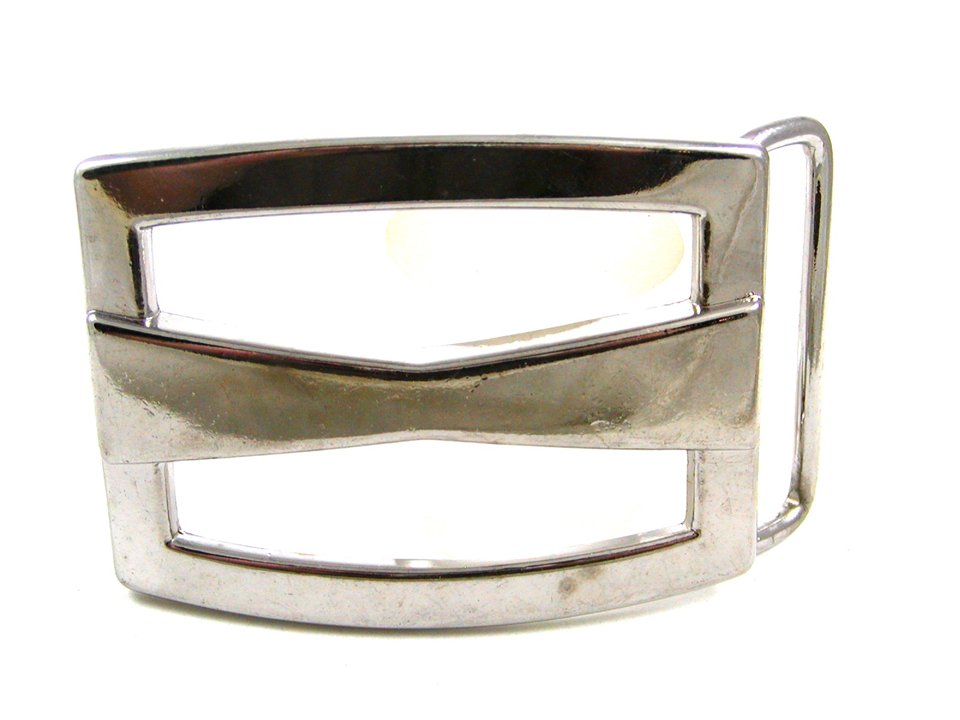 Marked R in Circle Silvertone Belt Buckle 10272013