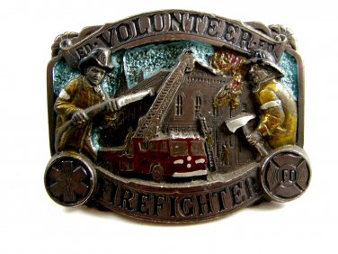 1986 Volunteer Fire Fighter Belt Buckle 2192014 by Great American