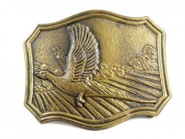 Ring Necked Pheasant In Flight Belt Buckle 82014