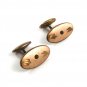 Victorian Goldtone & Red Cufflinks 04212014 Unsigned