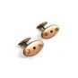 Victorian Goldtone & Red Cufflinks 04212014 Unsigned