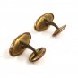 Victorian Goldtone & Red Cufflinks 04212014 Unsigned