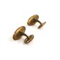 Victorian Goldtone & Red Cufflinks 04212014 Unsigned