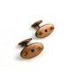 Victorian Goldtone & Red Cufflinks 04212014 Unsigned