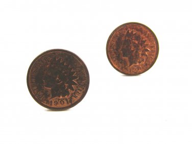 1901 & 1902 Indian Head Penny Cufflinks
