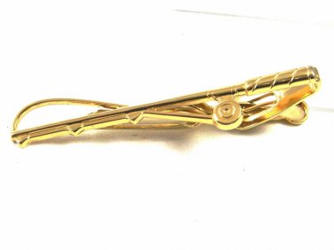 Goldtone Fly Fishing Rod Tie Clasp Unmarked 102114