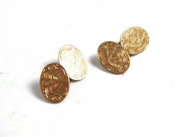 Victorian Teeny Tiny Goldtone Cufflinks 22514