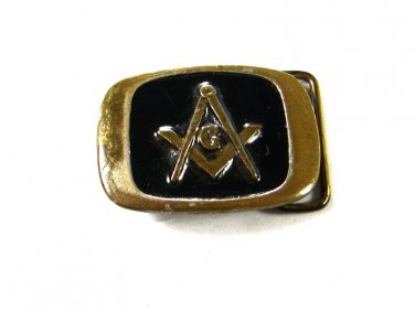 1983 Masonic Belt Buckle By MM United Chicago Made In USA