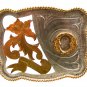 Large Western Cowboy Initial Letter O Belt Buckle