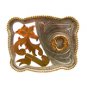 Large Western Cowboy Initial Letter O Belt Buckle