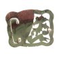 Large Western Cowboy Initial Letter O Belt Buckle