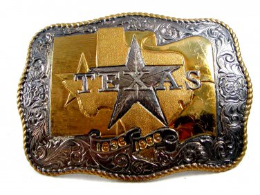 Texas 150th Anniversary 1836 - 1886 Belt Buckle by Crumrine 6914