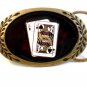 Ace & Jack of Spades Solid Brass Belt Buckle
