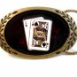 Ace & Jack of Spades Solid Brass Belt Buckle