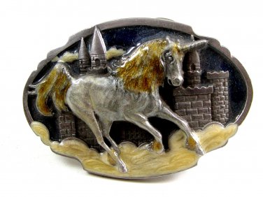 1990 Unicorn & Castle Belt Buckle by Arroyo Grande
