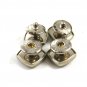 Deco Silvertone Mother Pearl Rhinestone Cufflinks by Snap Link 103114