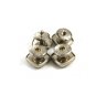 Deco Silvertone Mother Pearl Rhinestone Cufflinks by Snap Link 103114