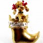 Christmas Stocking / Boot Poodle Brooch by MYLU 81814