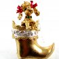 Christmas Stocking / Boot Poodle Brooch by MYLU 81814