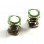 Deco Silvertone Mother Pearl Green Snap Link Cufflinks By Park Roger Jiffy