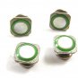 Deco Silvertone Mother Pearl Green Snap Link Cufflinks By Park Roger Jiffy