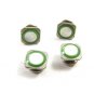 Deco Silvertone Mother Pearl Green Snap Link Cufflinks By Park Roger Jiffy