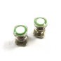 Deco Silvertone Mother Pearl Green Snap Link Cufflinks By Park Roger Jiffy