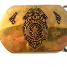 1980 Florida Peace Officers Association Brass Belt Buckle by Baron