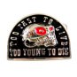 Skull Red Eyes Too Fast To Live To Young To Die Belt Buckle 61914