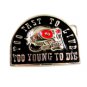 Skull Red Eyes Too Fast To Live To Young To Die Belt Buckle 61914