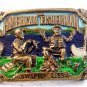 1986  American Fisherman Swappin Lies Belt Buckle