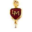1962 LM Enameled Red & Goldtone Charm / Pendant / Key 52714 by Hal Meyer
