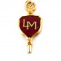 1962 LM Enameled Red & Goldtone Charm / Pendant / Key 52714 by Hal Meyer