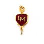 1962 LM Enameled Red & Goldtone Charm / Pendant / Key 52714 by Hal Meyer
