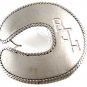 Handmade Cowboy Western Horse Shoe Initials / Letters BJH Belt Buckle