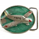 1984 Airplane Enameled Belt Buckle By Bergamont 62614