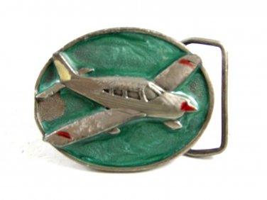 1984 Airplane Enameled Belt Buckle By Bergamont 62614