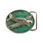 1984 Airplane Enameled Belt Buckle By Bergamont 62614