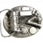 1984 Airplane Enameled Belt Buckle By Bergamont 62614