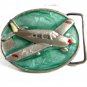 1984 Airplane Enameled Belt Buckle By Bergamont 62614