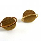 Swank Goldtone Ring Around Saturn Cufflinks 10222013